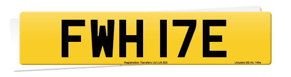 Registration number FWH 17E